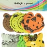 Naklejki z pianki 28szt zwierzęta. Mix kolorów. *1058*