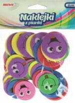 Naklejki z pianki 54szt buźki. Mix kolorów i wielkości. *1072*