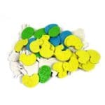 Naklejki z pianki z brokatem 56szt ozdoby świąteczne króliki, jajka, kurczaczki. Mix kolorów i wzor