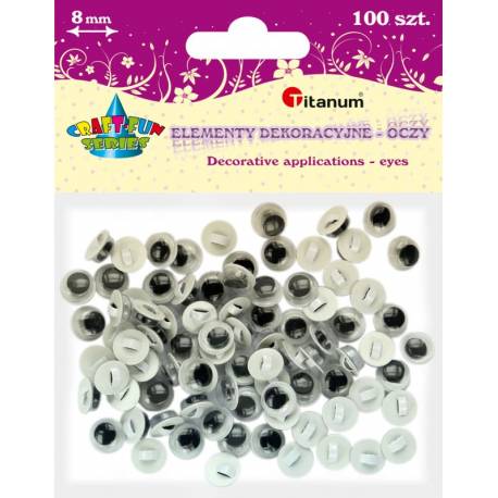 Oczka do przyszywania 100szt 8mm *1182* Oczka do przyszywania 100szt 8mm *1182* - obrazek 1