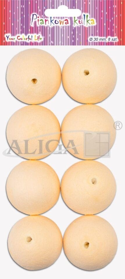 PIANKOWA KULKA ŚREDNICA 30MM/8SZT MW-1007*0076*