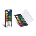 PROMO Farby wodne PRIMO w pastylkach 12 kol. śr. pastylki 30mm + pędzelek 126A12FN*1260*