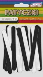 Patyczki białe i czarne, rozm. 114x10x2mm PK-2113