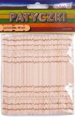 Patyczki kreatywne drewniane konstrukcyjne, naturalne, płaskie 50szt/114x10x2mm.