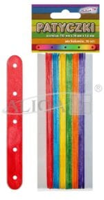 Patyczki kreatywne drewniane konstrukcyjne, płaskie 30szt 1,6x18x150mm *0197*