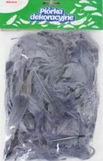 Piórka dekoracyjne szare. Rozmiar 5-12cm. *2765*