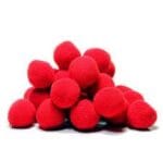 Pompony dekoracyjne czerwone 100szt/10mm *5711*
