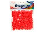 Pompony dekoracyjne czerwone 100szt/10mm *5711* - obrazek 2