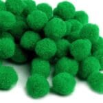 Pompony dekoracyjne zielone 100szt/10mm *5728*