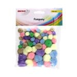 Pompony pastelowe 78szt. 10, 15, 20, 25mm. Mix kolorów. *0228*