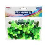 Pompony zielone mix 100 szt 10mm *4271*