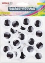 Ruchome oczka samoprzylepne okrągłe 20mm/20szt. *1638*