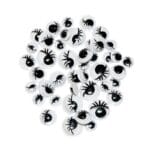 Ruchome oczka samoprzylepne okrągłe 44szt. Średnica 6, 8, 10mm. *1904*