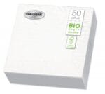 Serwetki GROSIK, dwuwarstwowe, składane, 33x33cm, 50 szt., białe*7756*