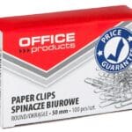 Spinacze okrągłe OFFICE PRODUCTS, 50mm, 100szt., srebrne*2657*