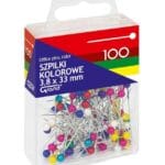 Szpilki 3.8x33mm Grand 110-1670 kolorowe w pojemniku plastikowym 100szt*6454*