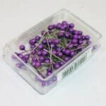 Szpilki ozdobne perłowe fioletowe 100szt. Rozmiar 22mm. *0503*