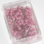 Szpilki ozdobne perłowe różowe 100szt. Rozmiar 22mm. *0497*