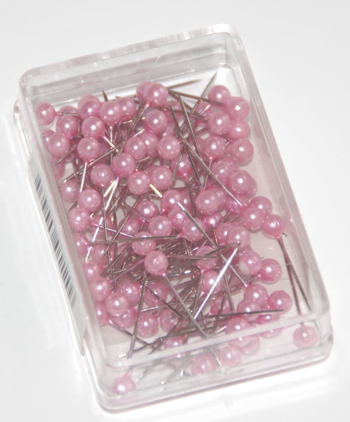 Szpilki ozdobne perłowe różowe 100szt. Rozmiar 22mm. *0497* 1 Szpilki ozdobne perłowe różowe 100szt. Rozmiar 22mm. *0497* - obrazek 1