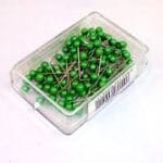 Szpilki ozdobne perłowe zielone 100szt. Rozmiar 22mm. *0473*