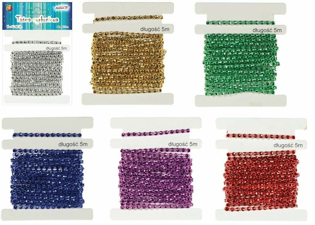 Taśma cyrkoniowa jednorzędowa 5m. *9155* Taśma cyrkoniowa jednorzędowa 5m. *9155* - obrazek 1