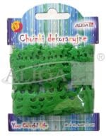 Taśma filcowa z motywem świątecznym zielone choinki 3cm x 2m. *6549*