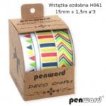 WSTĄŻKA OZDOBNA H061 15mm x 1,5m 3szt *2043*