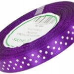 WYPRZEDAŻ WSTĄŻKA STYNOWA FIOLETA WSK12-10 KROPKI 12MMX22M*6244*