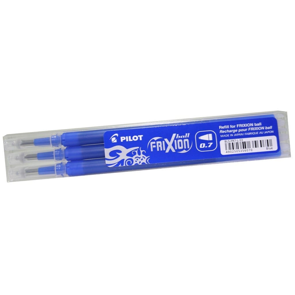 Wkład FRIXION 0.7 niebieski PIRBLS-FR7-L-S3 PILOT opakowanie 3szt. *6070* Wkład FRIXION 0.7 niebieski PIRBLS-FR7-L-S3 PILOT opakowanie 3szt. *6070* - obrazek 1