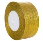 Wstążka brokatowa 38mmx22m WB38-1 złota *1737*