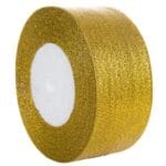 Wstążka brokatowa 38mmx22m WB38-1 złota *1737*