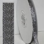 Wstążka brokatowa srebrna 25mm/32m. *8025*