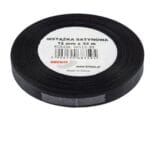 Wstążka satynowa czarna 12mm/32m. *3595*