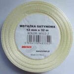 Wstążka satynowa ecru 12mm/32m. *3342*