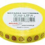 Wstążka satynowa ozdobna jajeczka 12mm/22m. *8491*