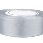 Wstążka satynowa srebrna 25mm/32m. *7127*