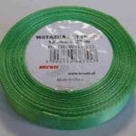 Wstążka satynowa zielona 12mm/32m. *3557*