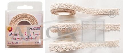 Wstążki koronkowa samoprzylepn 1,5cm x 1,8m mix wzorów WK-6662 *6662*