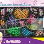 Zestaw koralików ok. 150szt, żyłka el.120cm, pud.31x23,5x3cm PJ-2029*2029*