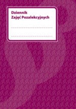 Dziennik zajęć pozalekcyjnych. Format A4. Okładka kartonowa. 44 stron.