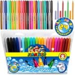 FLAMASTRY ŁATWOSPIERALNE 24 KOLORY FLAMINGO *3401*