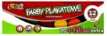 Farby plakatowe 12 kolorów 30 ml *0019*