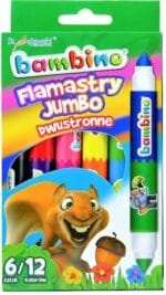 Flamastry BAMBINO dwustronne Jumbo 6 sztuk/12 kolorów*3172*