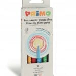 Flamastry PRIMO 6 kolorów O 2,5 mm kartonowe opakowanie z zawieszką 6012PEN6 *7231*