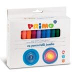 Flamastry PRIMO Jumbo 24 kol. O 7,6 mm kartonowe opakowanie z zawieszką 604JUMBO24*6043*