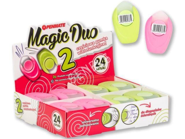 Gumka dwufunkcyjna do ścierania długopisów ścieralnych i ołówka *3881* Gumka dwufunkcyjna do ścierania długopisów ścieralnych i ołówka *3881* - obrazek 1