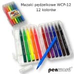 PROMO MAZAKI / FLAMASTRY PĘDZELKOWE 12 KOLORÓW malowanie/kaligrafia WCP-12*7284*7307*