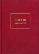 Rejestr wejść i wyjść (100 kartek A4, oprawa twarda, kolor oprawy wybierany losowo)
