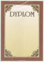 DYPLOMY WZÓR CZERWONA RAMKA/ECRU TŁO A4 10SZT*4012*
