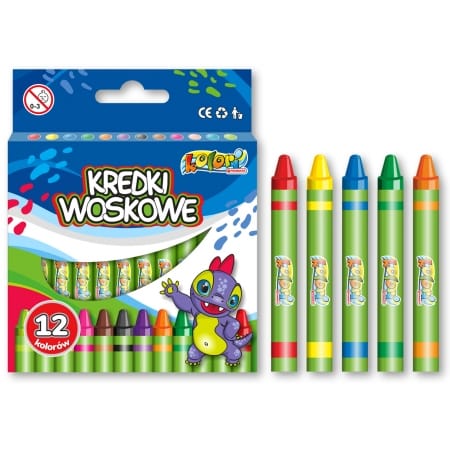 KREDKI WOSKOWE 12SZT KOLORI:DINO Penmate tt8225 *6685*5908* KREDKI WOSKOWE 12SZT KOLORI/DINO Penmate tt8225 *6685*5908* - obrazek 1